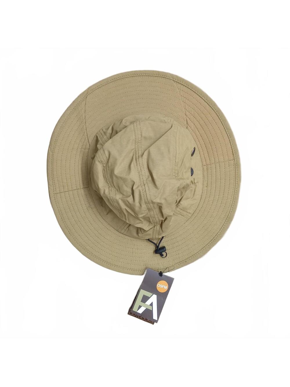 Free Authority Outdoors Moisture Protection Wide-Brim Sun Hat in Paddler's BROWN
